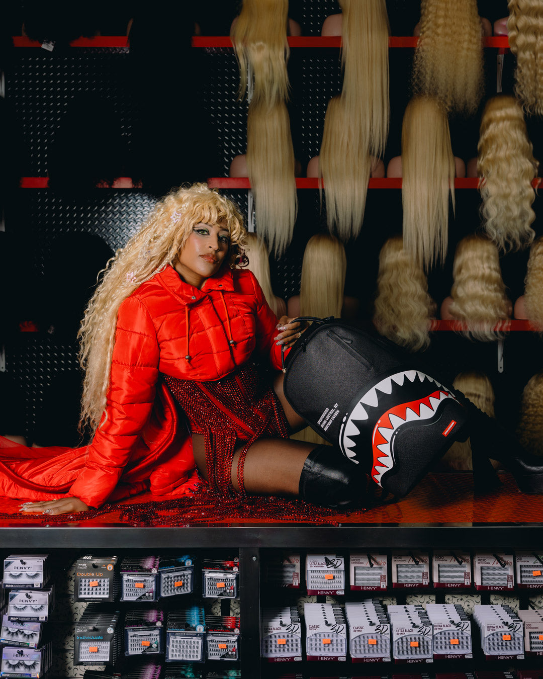 SHARK CENTRAL BUBBLE SHARK (BLK) BACKPACK